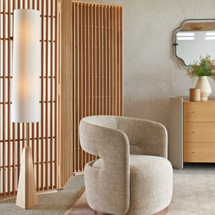 Candeeiro de pé, em carvalho maciço, Nestwood AM.PM