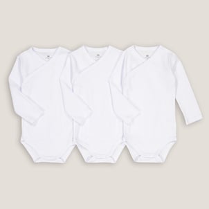 Lot de 3 bodies naissance, coton bio LA REDOUTE COLLECTIONS