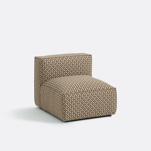 Elemento cadeirão baixo para sofá modulável, em jacquard Origami, SEVEN LA REDOUTE INTERIEURS