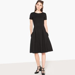 Robe patineuse, mi,longue, manches courtes Robe patineuse, mi,longue,