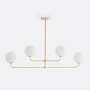 Suspension laiton et verre opaline, Moricio LA REDOUTE INTERIEURS