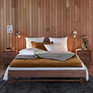 Vintage bed met lattenbodem, LARSEN LA REDOUTE INTERIEURS