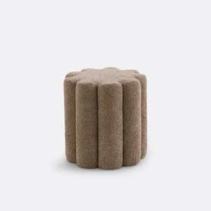 Puff em tecido bouclé, JUSTYNA LA REDOUTE INTERIEURS