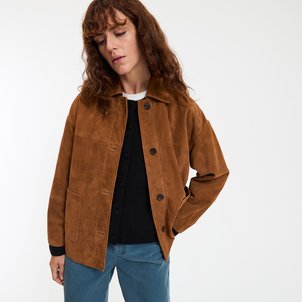 Veste en cuir de chèvre, fermeture boutonnée LA REDOUTE COLLECTIONS
