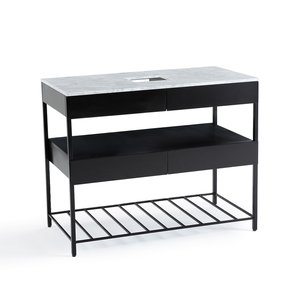 Mobile sotto lavabo piano marmo bianco, Limpo AM.PM