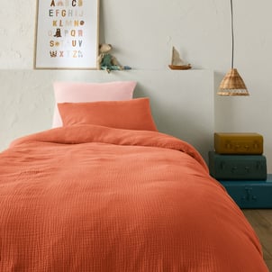 Housse de couette enfant unie gaze de coton, Kumla LA REDOUTE INTERIEURS