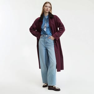 Trench long fermeture boutonnée, mi-saison LA REDOUTE COLLECTIONS