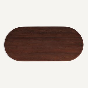 Plateau de table ovale en noyer, longueur 220 cm, OVALO AM.PM