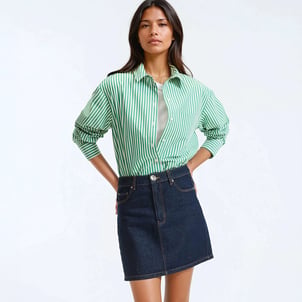 Chemise rayée en coton, Signature MARLÈNE LA REDOUTE COLLECTIONS
