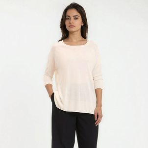 Pull col rond en maille fine, manches longues LA REDOUTE COLLECTIONS