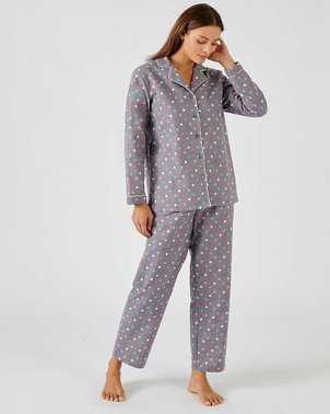 Pyjama manches longues en flanelle coton DAMART