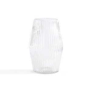Vase verre rainuré forme cylindre H25 cm, Afa LA REDOUTE INTERIEURS