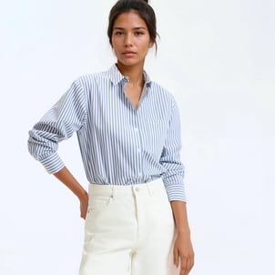 Signatures Marlène Striped Cotton Shirt LA REDOUTE COLLECTIONS