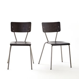 Hiba steel school style chairs (set of 2) La Redoute Hiba steel school style chairs (set of 2) La Redoute