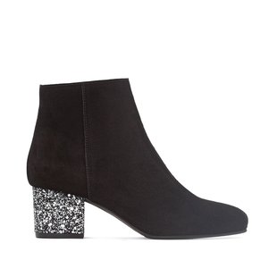 Boots cuir talon paillettes La Redoute Collections