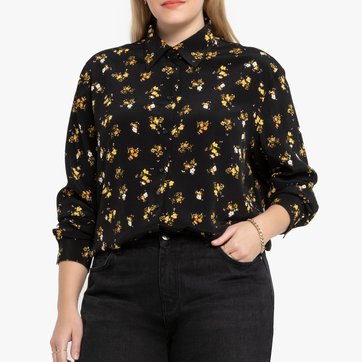 Camisa estampada de flores, manga larga LA REDOUTE COLLECTIONS PLUS