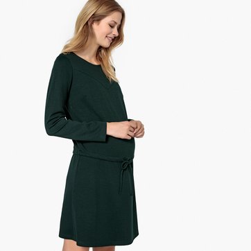 Vestido para grávida, mangas compridas, em malha LA REDOUTE MATERNIDADE