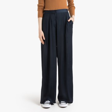 Pantalón vaporoso y ancho de satén LA REDOUTE COLLECTIONS