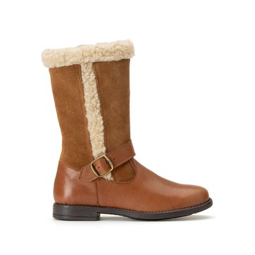 Botas com forro em imitação pelo, em pele, do 26 ao 37 Botas com forro em imitação pelo, em pele, do 26 ao 37 LA REDOUTE COLLECTIONS