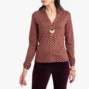 Camiseta con cuello polo de algodón y modal ANNE WEYBURN