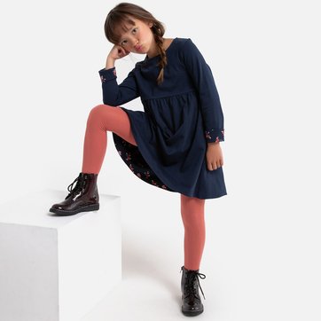 Vestido reversível, mangas compridas, 3-12 anos LA REDOUTE COLLECTIONS