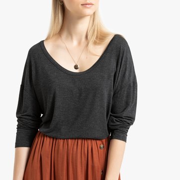Camiseta de cuello amplio y manga larga LA REDOUTE COLLECTIONS