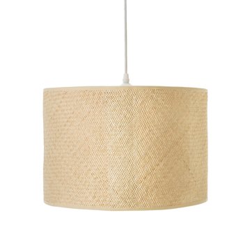 Abat-jour cylindre /Ø29 cm Suspension ou /à poser sur pied de lampe Tissu coloris Rouge coll/é sur PVC Transparent