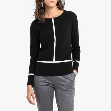 Jersey con cuello redondo de punto fino ANNE WEYBURN