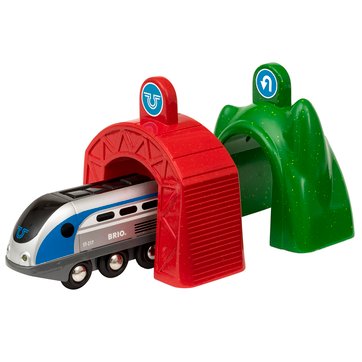 Locomotiva inteligente e com pórticos BRIO