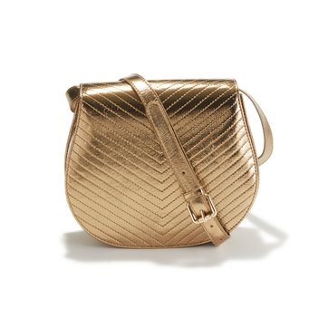 Bolso bandolera acolchada de piel LA REDOUTE COLLECTIONS