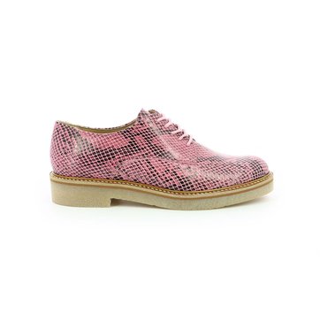 derbies femme rose poudré