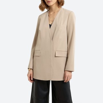 Lange Jacke ohne Kragen LA REDOUTE COLLECTIONS