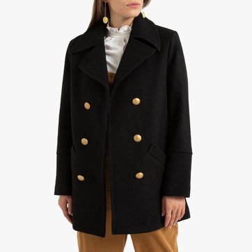 manteau caban femme noir