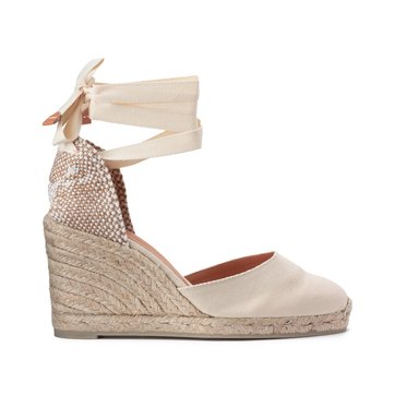 espadrilles compensées beige