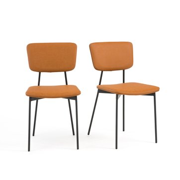 2 Stühle Doris, Metall und Leder LA REDOUTE INTERIEURS