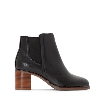 Chelsea-Boots aus Leder, Sohle in Krepp-Optik LA REDOUTE COLLECTIONS