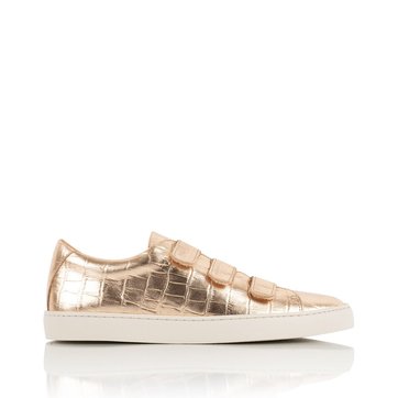 Baskets femme BOBBIES | La Redoute Baskets à lacets en cuir la satinée doré Bobbies | La Redoute