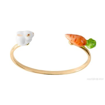 Bracelet face to face Lapin et Carotte en porcelaine. Bracelet face to face Lapin et. NACH BIJOUX