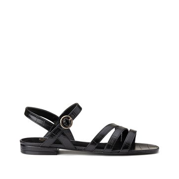 Sandales brides croisées imprimé croco LA REDOUTE COLLECTIONS