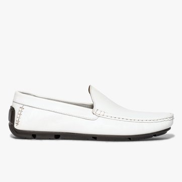 Chaussures Homme Mocassins sports en cuir Blanc
