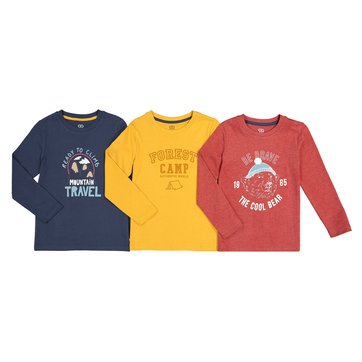 Lote de 3 camisetas de manga larga con estampado, 3-12 años LA REDOUTE COLLECTIONS