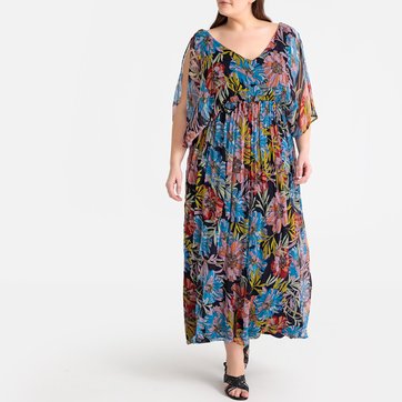 Vestido largo con estampado de flores CASTALUNA