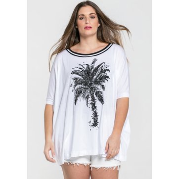 T-shirt de gola redonda e mangas curtas T-shirt de gola redonda e mangas curtas MAT FASHION