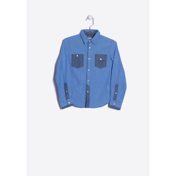 Chemise Garçon Kaporal 8 Ans En Coton - Motif Carreaux Bleu Et Blanc, Occasion Très Bon état