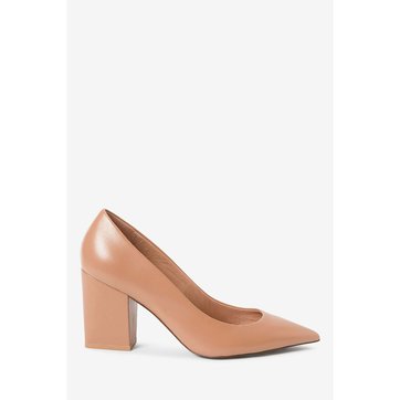 escarpin talon carré pailleté