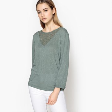 Camisola lisa com gola redonda, mangas compridas BEST MOUNTAIN