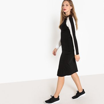 Vestido sporty de punto, largo midi LA REDOUTE COLLECTIONS