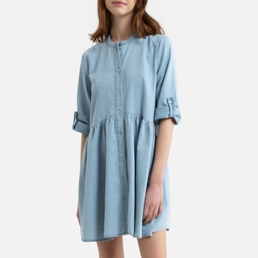 Robe Chemise Longue En Jean La Redoute