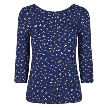 T-shirt com gola redonda, estampado às bolas, mangas 3/4 NUMPH