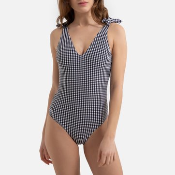 Maillot de bain 1 pièce à carreaux vichy LA REDOUTE COLLECTIONS